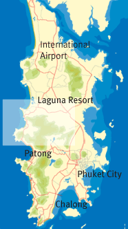 Phuket Map with The Plantation
