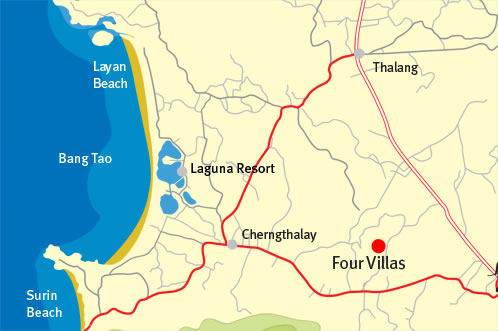 Two Villas Tara Phuket Map Local