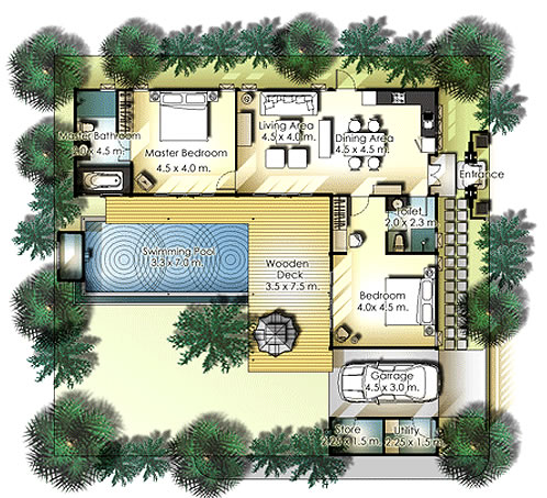 Floor plan of The Villa