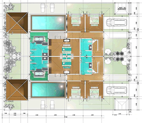 Upper Floor plan of The Villa