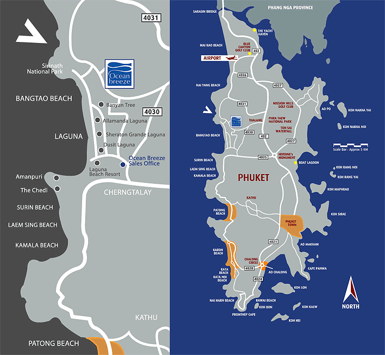 Ocean Breeze Phuket Location Map