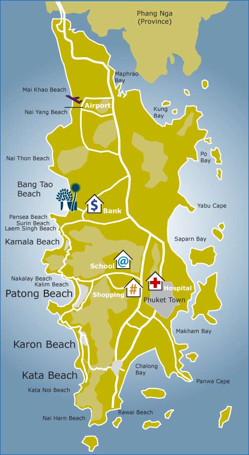 Sai Taan villas, Map of Phuket