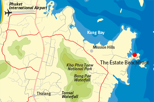 The Estate Beachfront Map Local