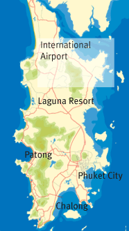 Phuket Map with The Estate Beachfront