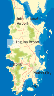 Phuket Map with Asia Island Homes Office