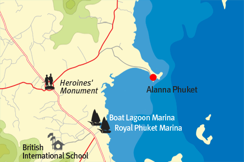 Alanna Phuket Location Map Detail